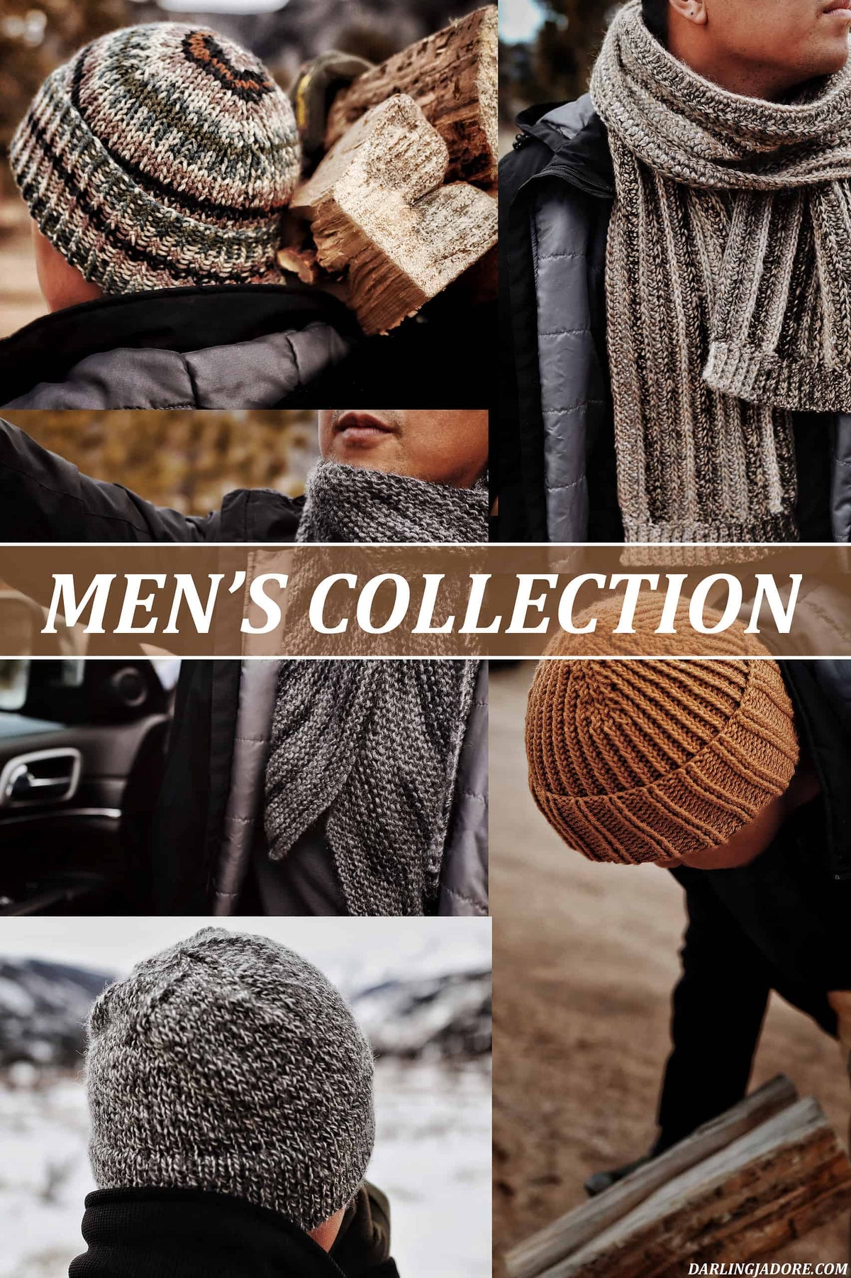 Man wearing cream knit sweater and beanie in minimalist style - Darling Jadore men's knitwear collection
