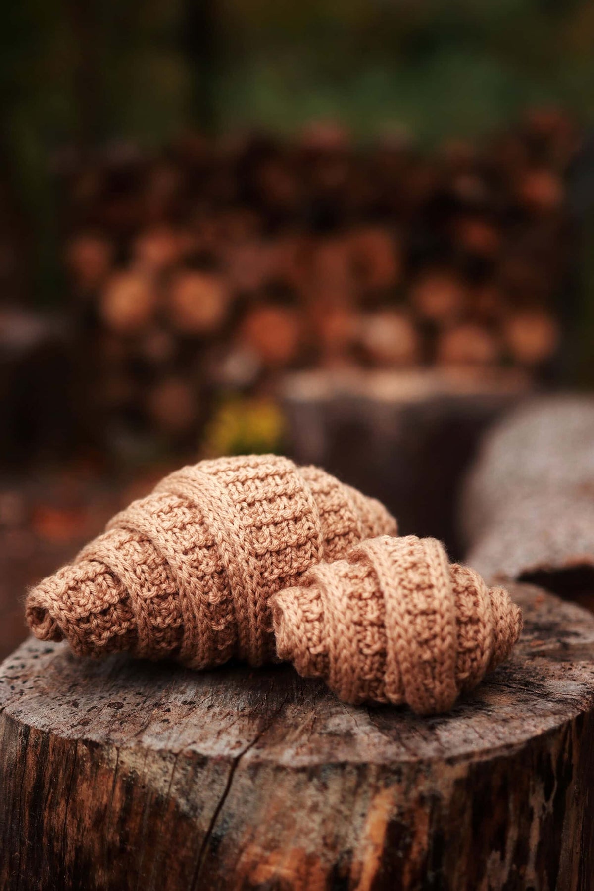 Little scarf knit pattern draped elegantly showing tapered design and clean lines