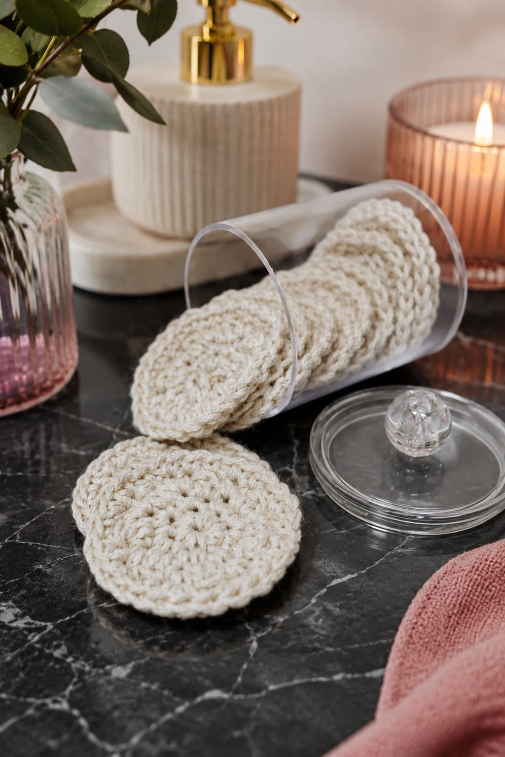 crochet pattern makeup remover cotton rounds