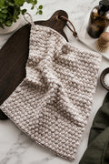 crochet tea towel pattern easy bobble kitchen hand towel