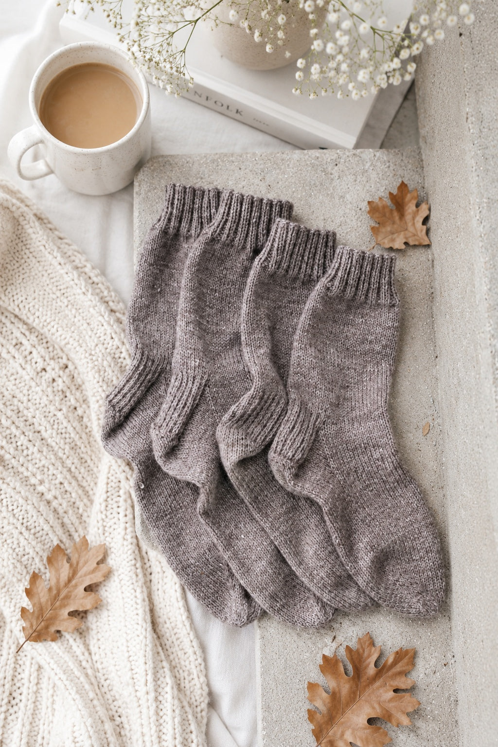Classic stockinette socks knitting pattern for men and women by Darling Jadore