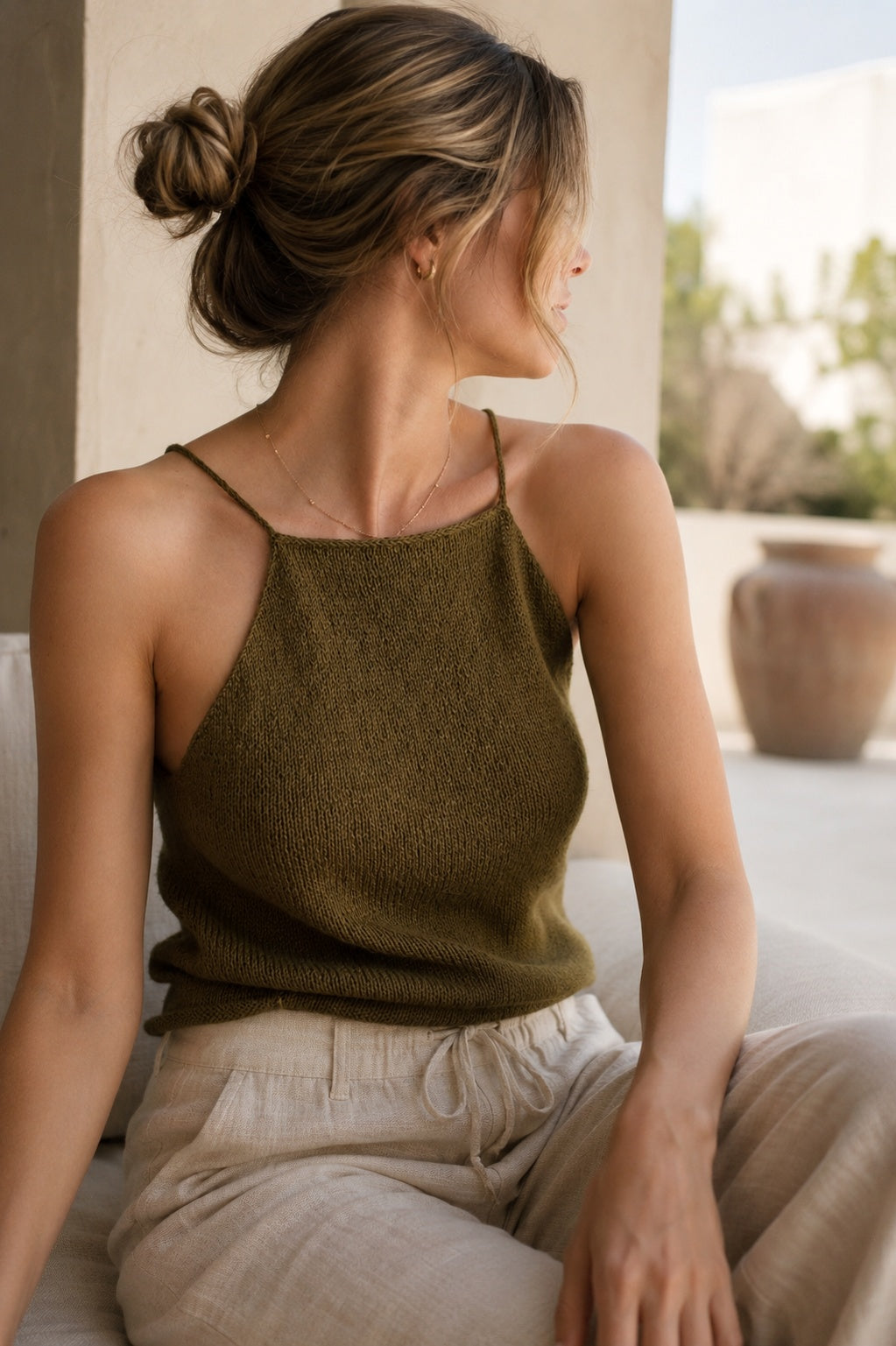 camisole knitting pattern easy knit tank top pattern singlet Loft Camisole darling jadore