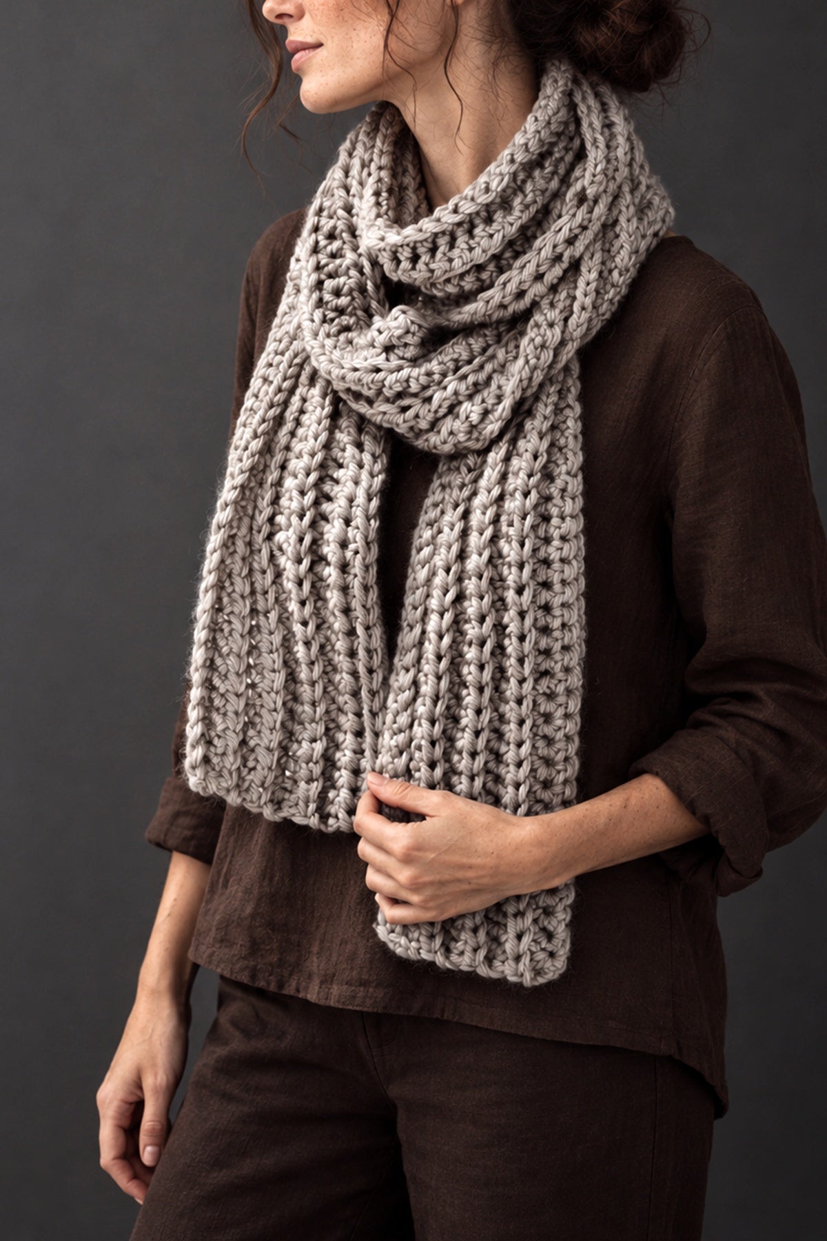 crochet ribbed scarf easy crochet scarf, ribbed crochet chunky scarf halston scarf crochet pattern