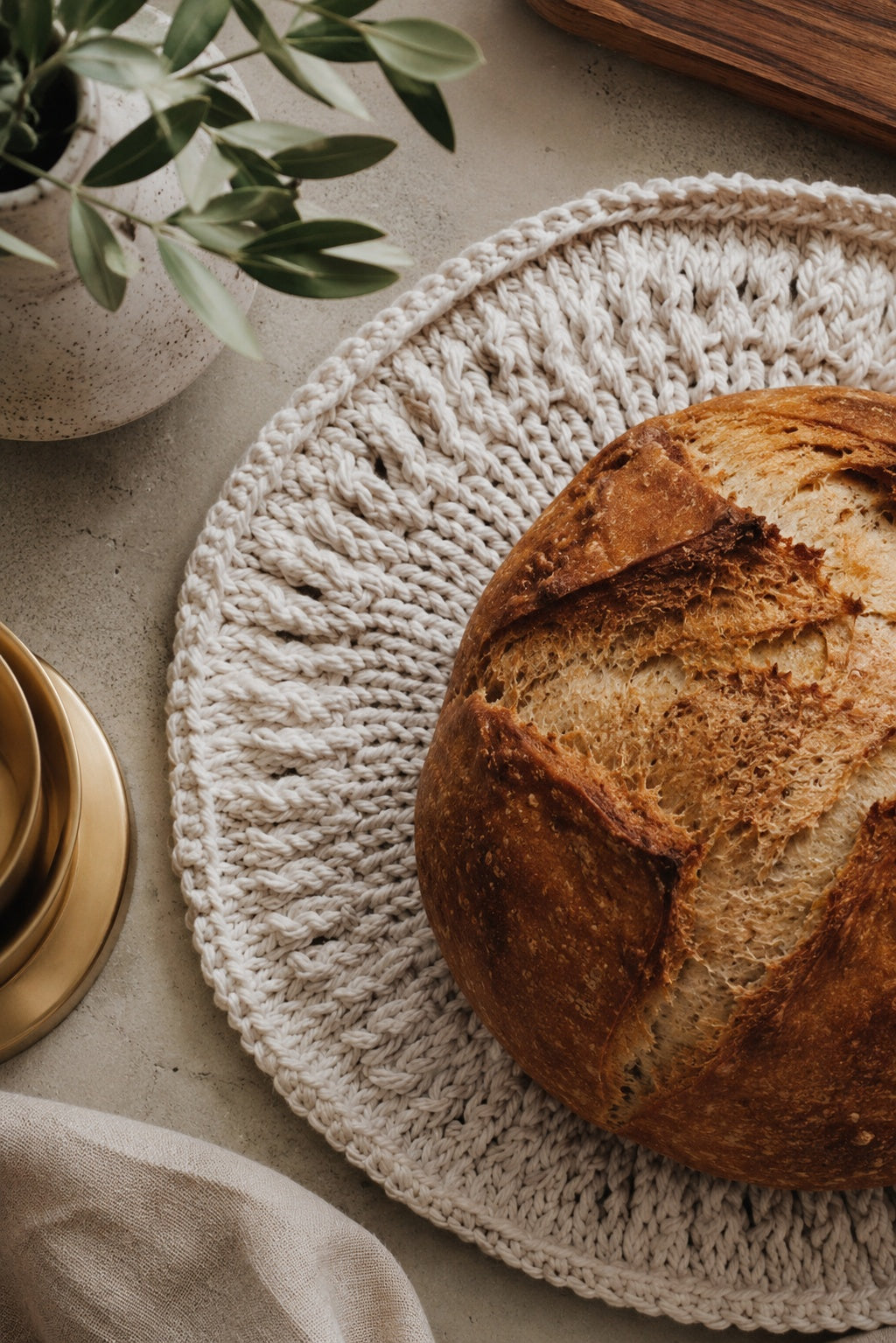 bread warmer knitting pattern bread cover sourdough Dusk
