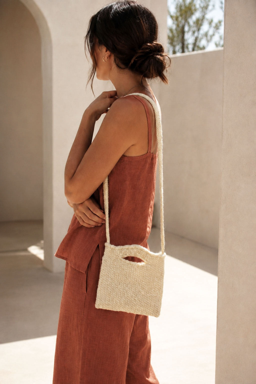 small purse crossbody bag knitting pattern easy knit tote Capri Bag knitting pattern Darling Jadore