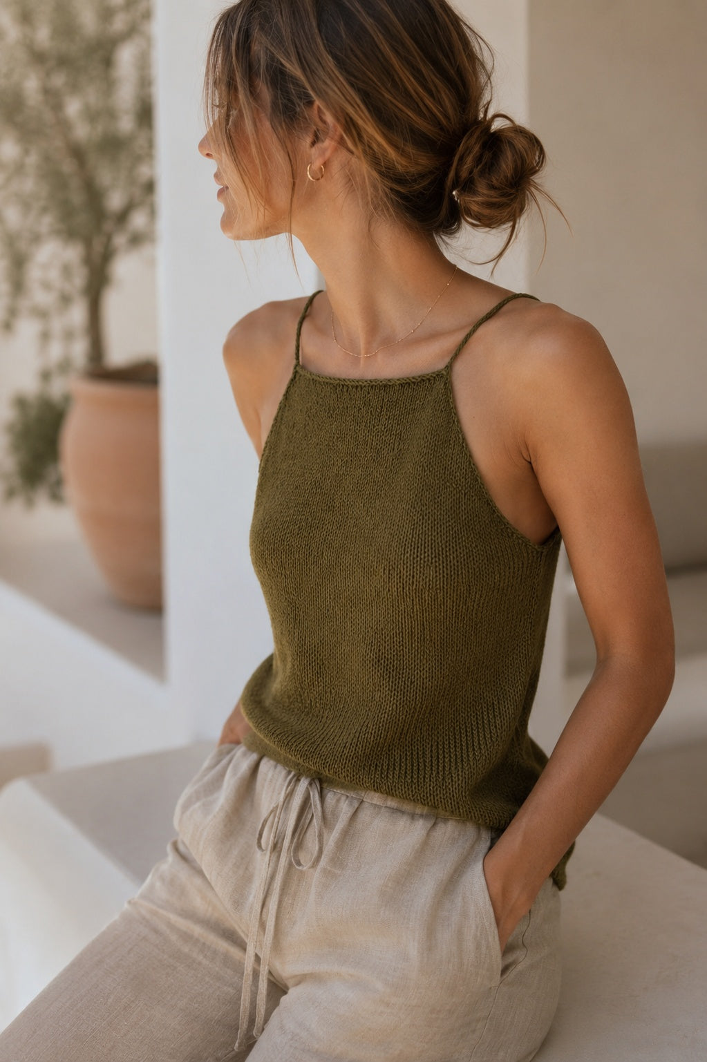 camisole knitting pattern easy knit tank top pattern singlet Loft Camisole darling jadore