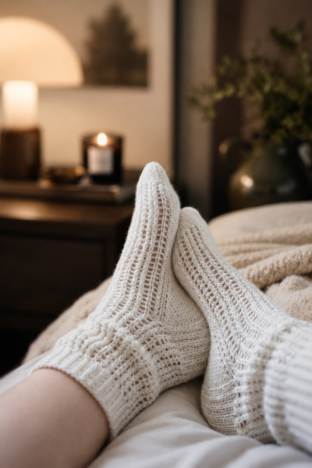lace knit socks womens knit socks knitting pattern Snowfield Socks