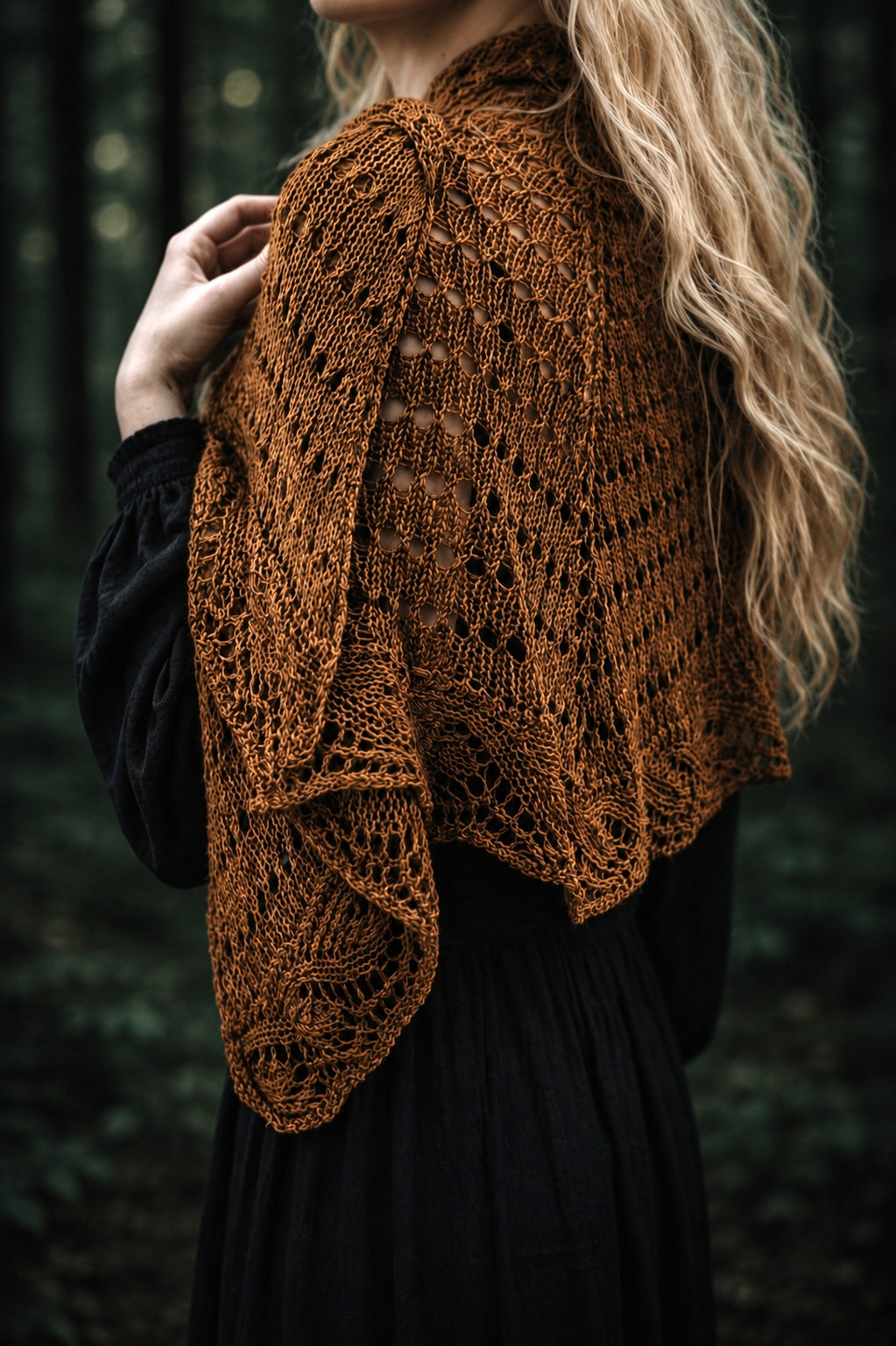 lace shawl scarf knitting pattern easy knit scarf pattern Ruska Scarf