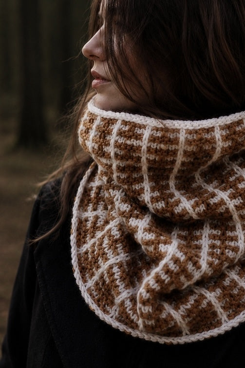 cowl scarf knitting pattern infinity scarf circle scarf Harvest Cowl