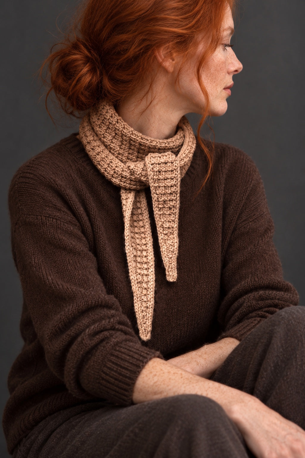 small bandana scarf, little knit scarf Villa Scarf Darling Jadore