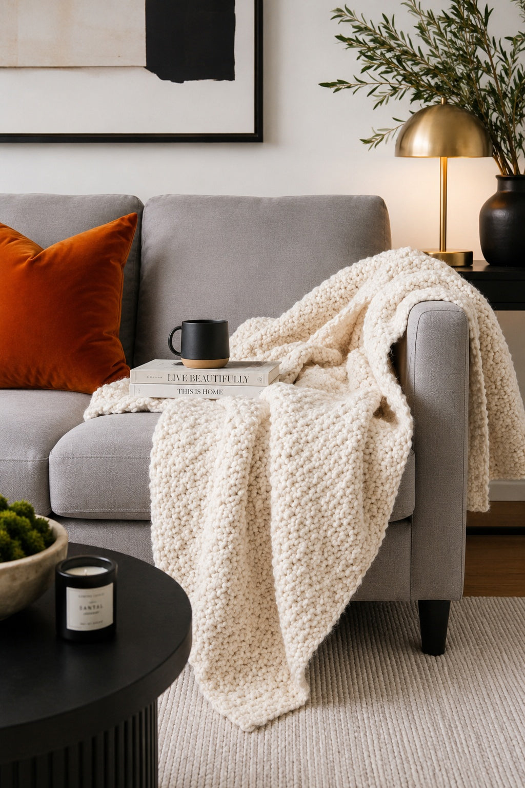 crochet chunky throw blanket crochet afghan Home Blanket hygge decor