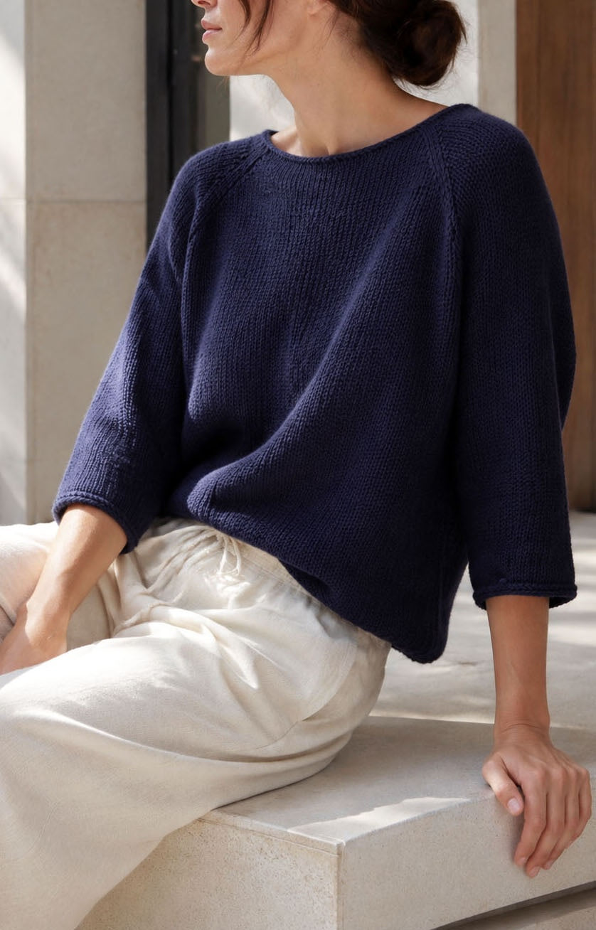 beginner raglan sweater knitting pattern boat neck sweater, Agate Sweater Darling Jadore