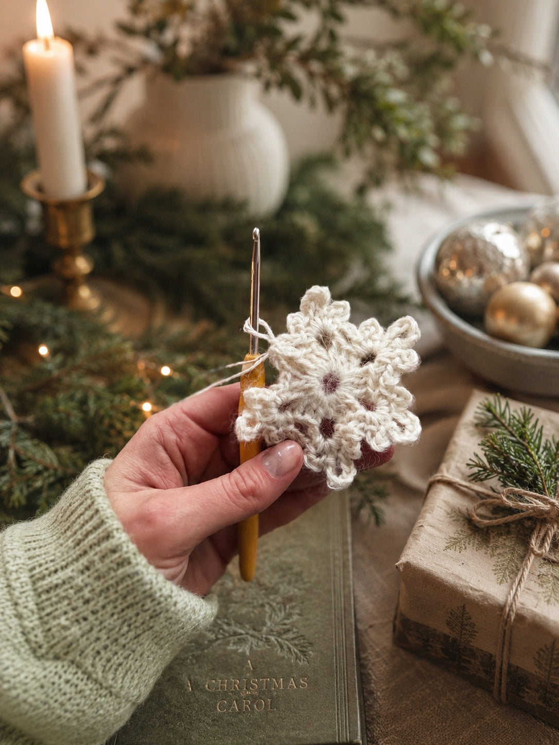 snowflake crochet pattern ornament flurry snowflake