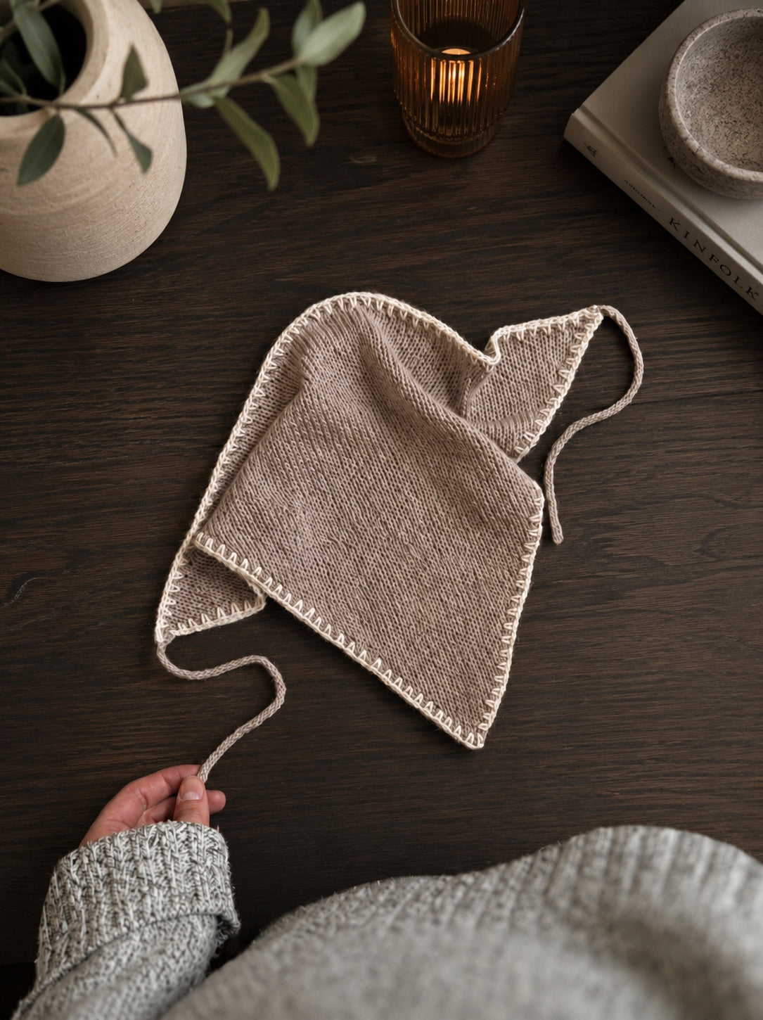 knit triangle scarf bandana scarf