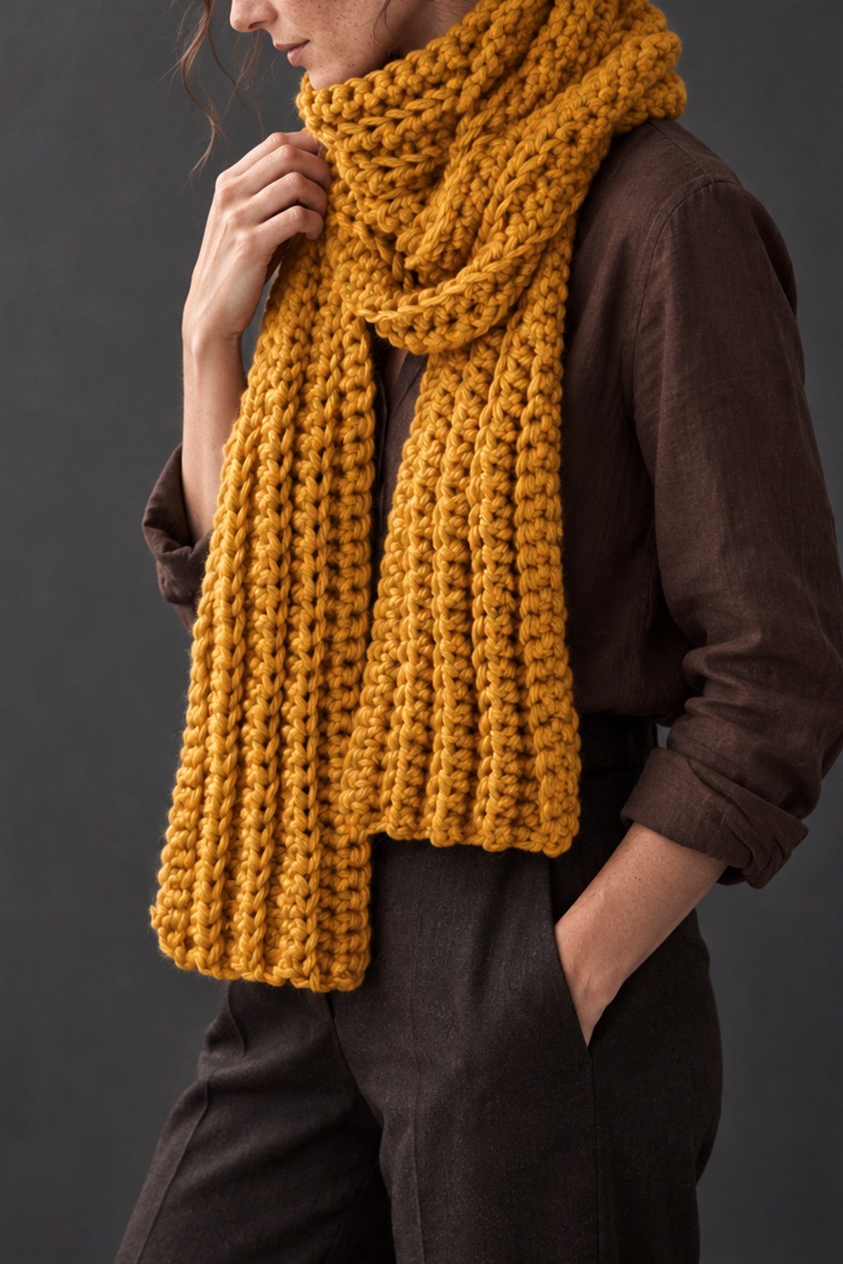 crochet ribbed scarf easy crochet scarf, ribbed crochet chunky scarf halston scarf crochet pattern