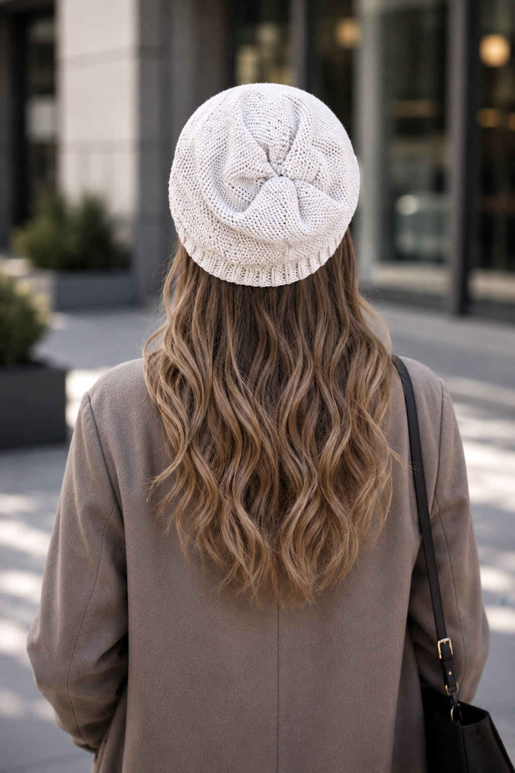 knit slouchy hat slouch beanie Fleur Beanie knitting pattern