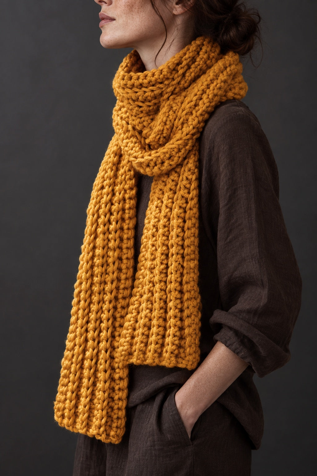 crochet ribbed scarf easy crochet scarf, ribbed crochet chunky scarf halston scarf crochet pattern