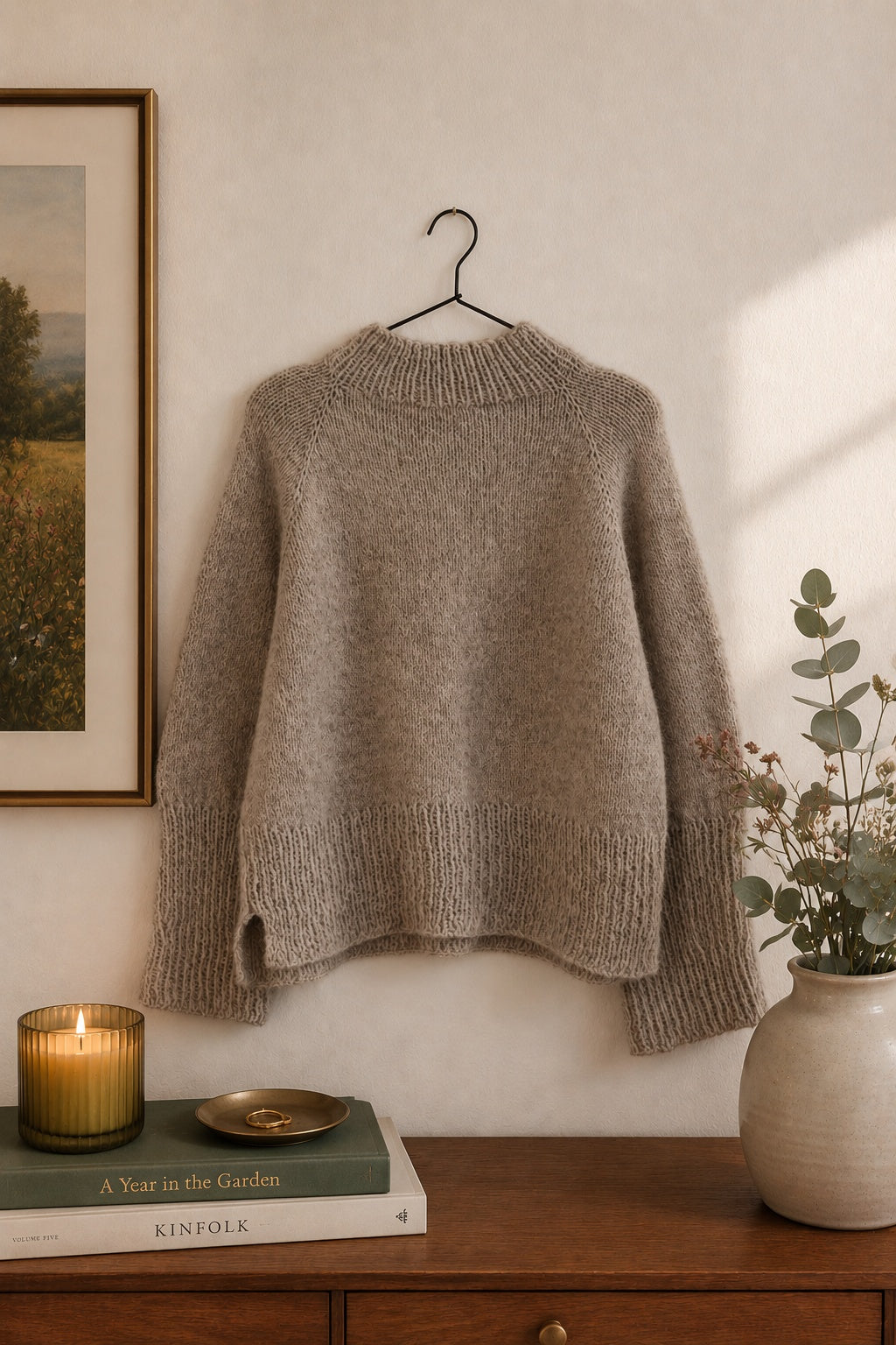 oversize raglan sweater knitting pattern top down knit jumper pullover Comfort