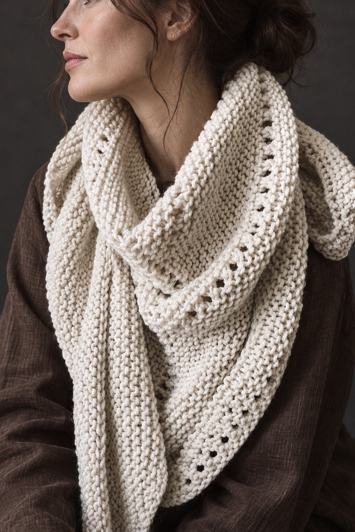 triangle scarf knitting pattern big cozy darling jadore