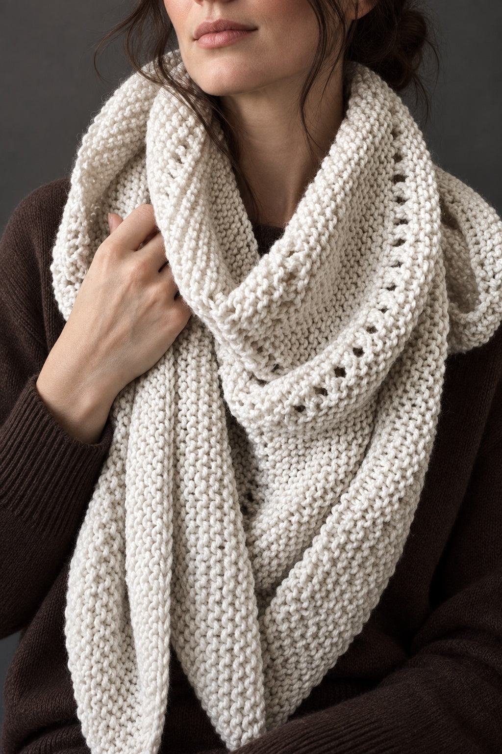triangle scarf knitting pattern big cozy darling jadore