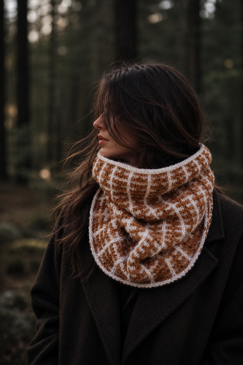 cowl scarf knitting pattern infinity scarf circle scarf Harvest Cowl