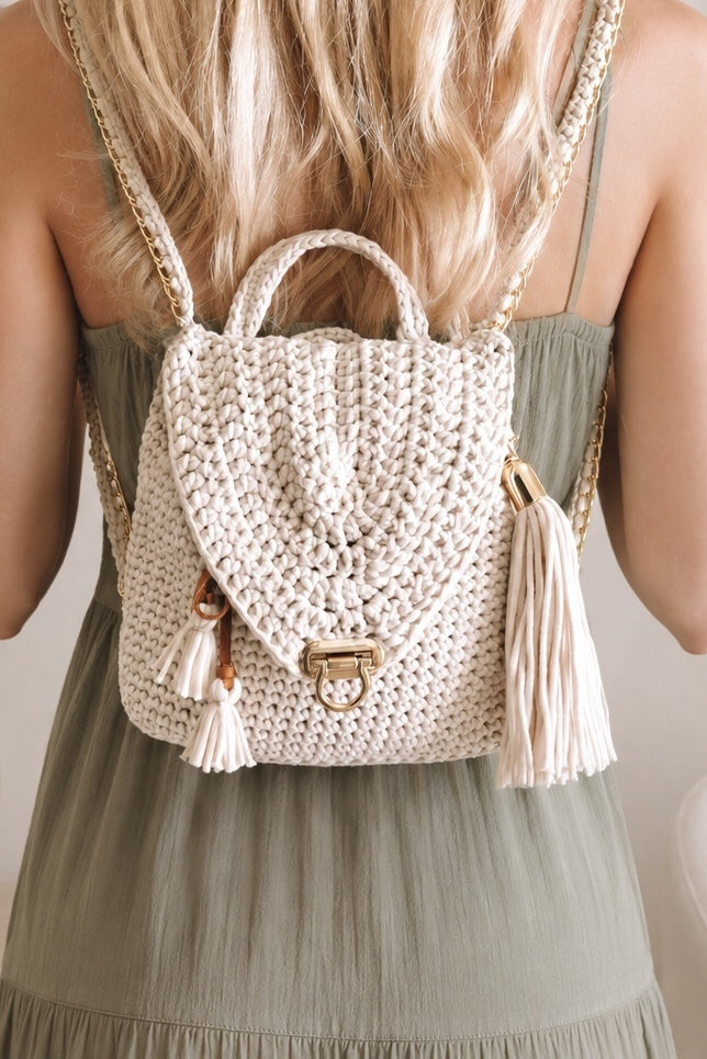 crochet backpack purse. easy crochet tote bag purse back pack lola bag