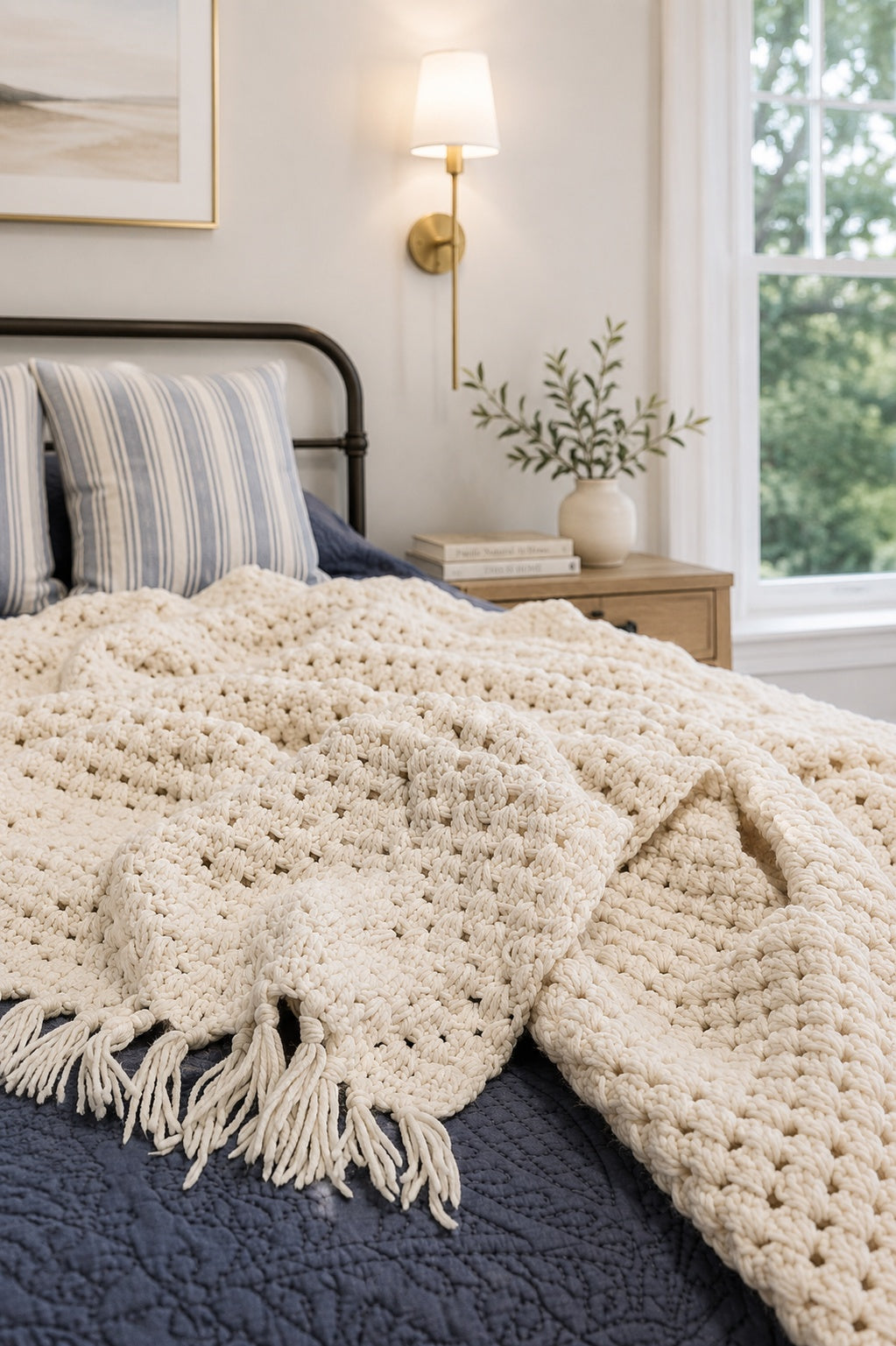 crochet chunky granny square blanket crochet throw afghan Brookhaven