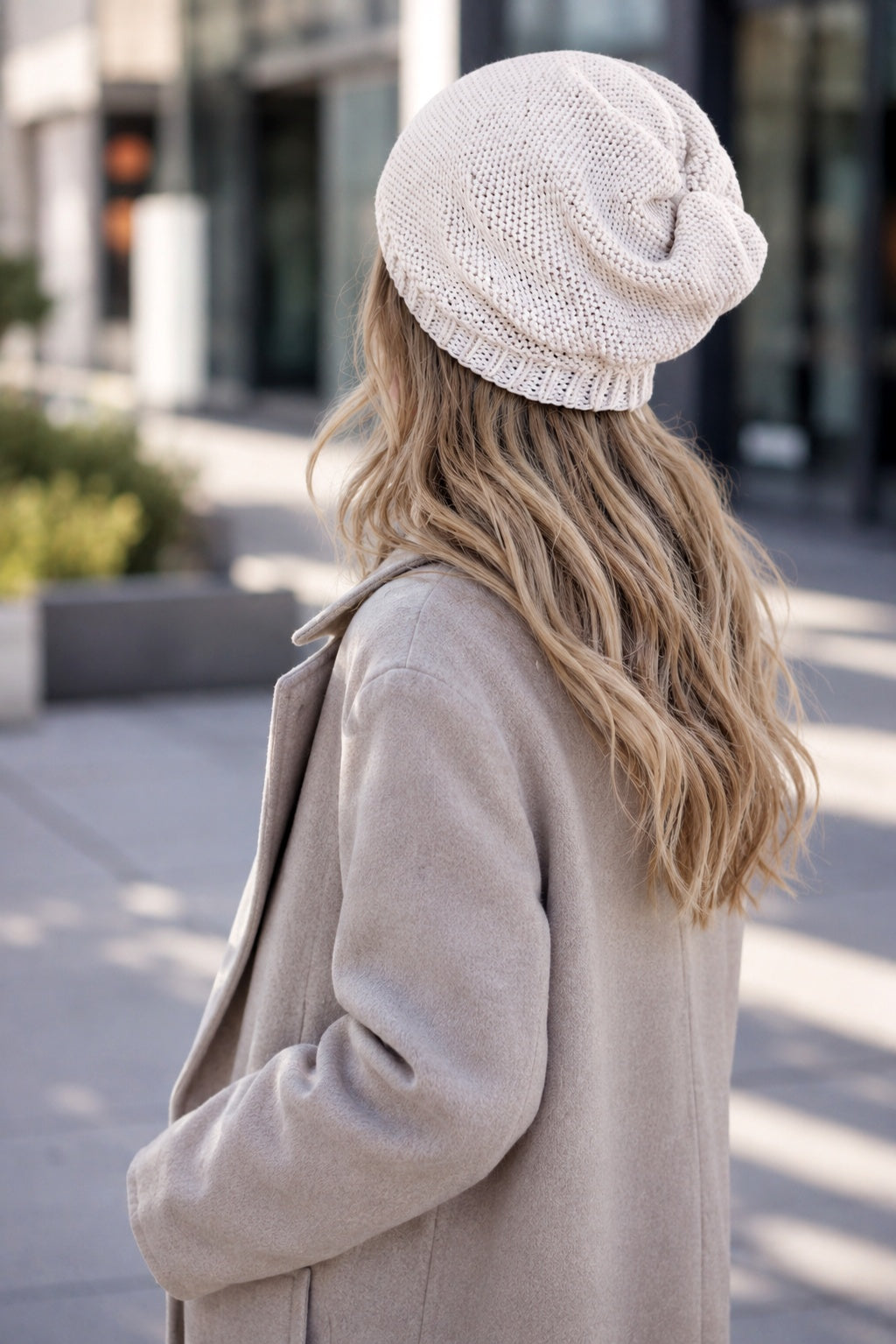 knit slouchy hat slouch beanie Fleur Beanie knitting pattern