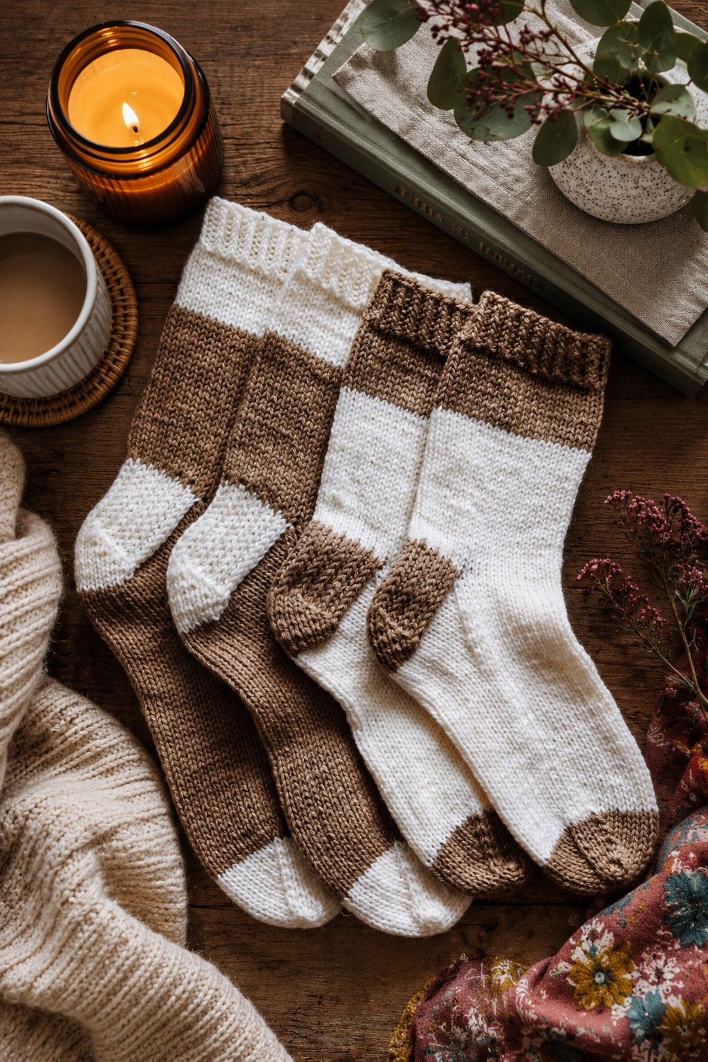cabin socks knitting pattern knit mens socks boot socks Cabin Socks