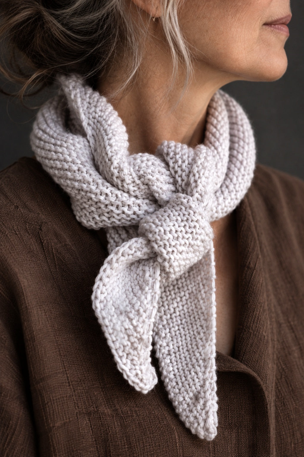 small boomerang scarf knitting pattern triangle scarf Sunday Scarf Darling JAdore