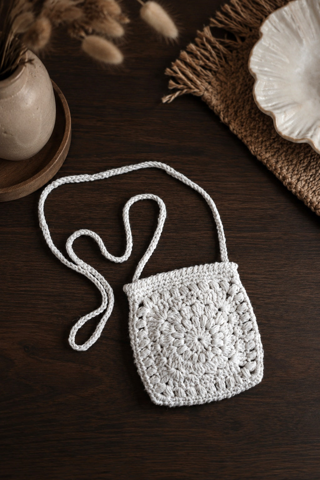crochet crossbody purse small bag easy crochet pattern Opal Bag darling jadore