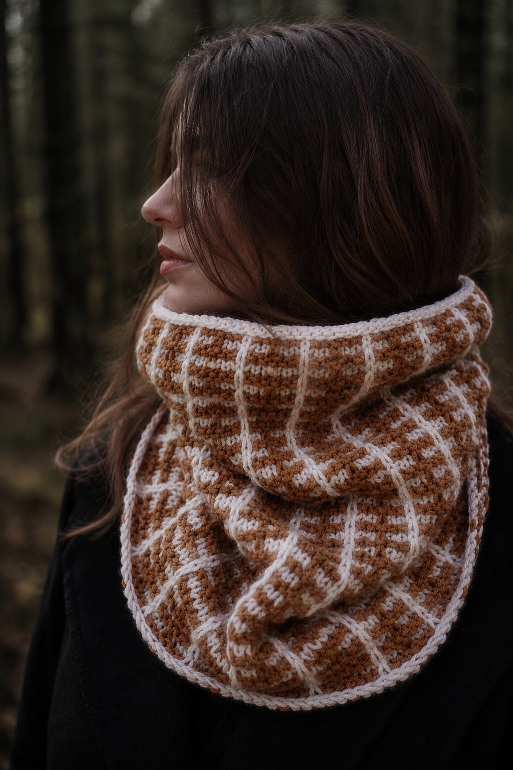 cowl scarf knitting pattern infinity scarf circle scarf Harvest Cowl