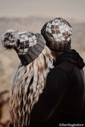 The Cypress Beanie argyle knitting pattern cover showing classic fair isle design with fold-over brim