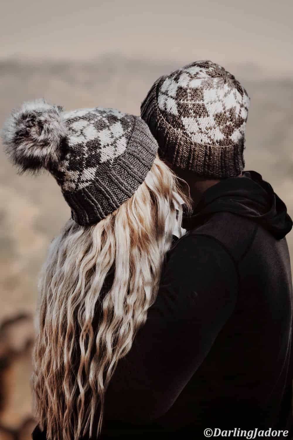 The Cypress Beanie argyle knitting pattern cover showing classic fair isle design with fold-over brim