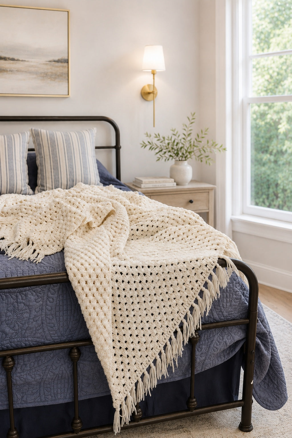crochet chunky granny square blanket crochet throw afghan Brookhaven