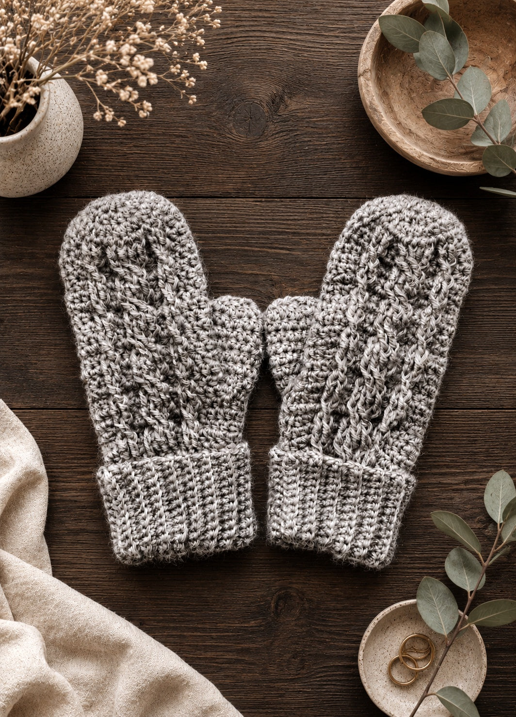cable mittens crochet pattern driftwood mittens crochet pattern