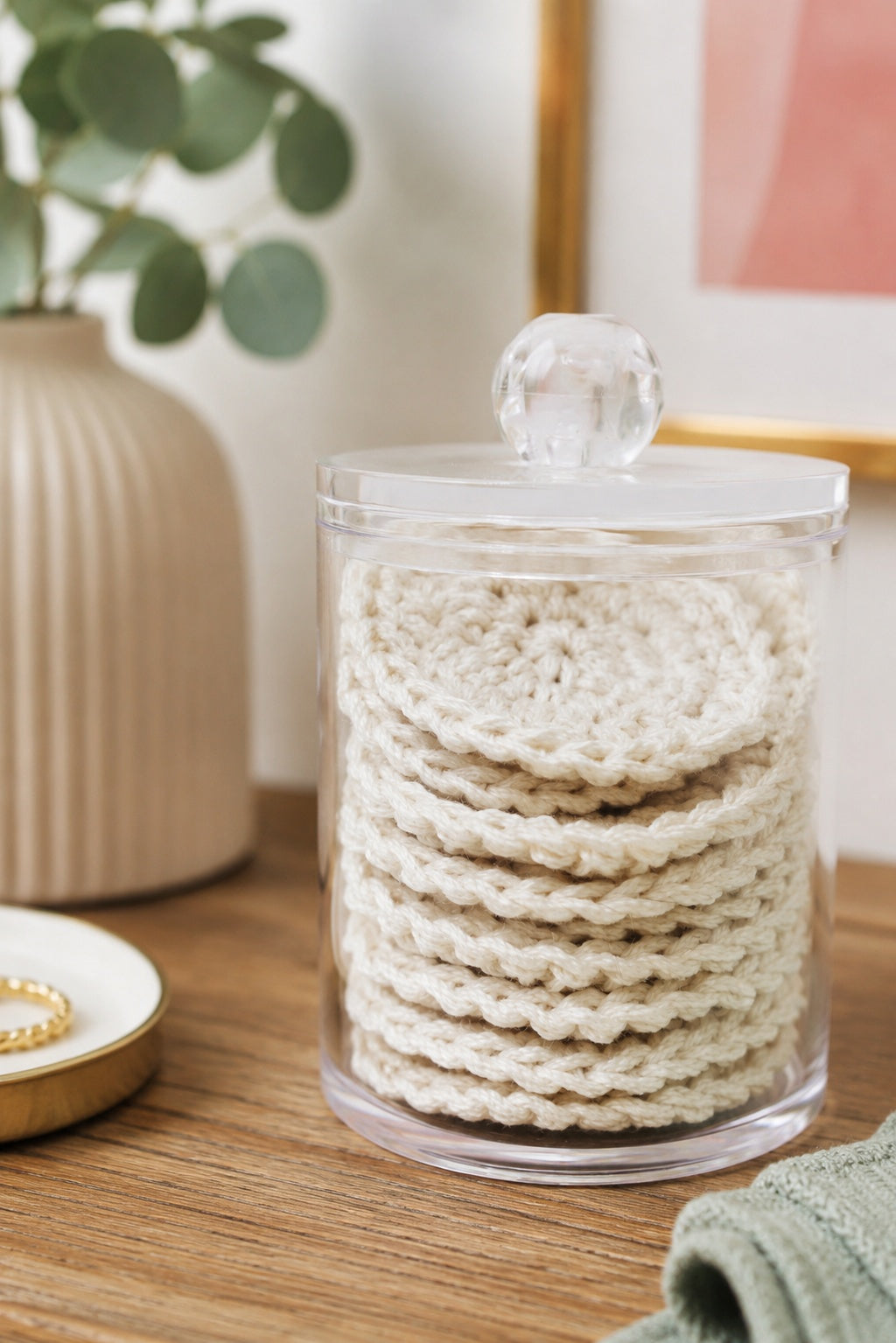 crochet pattern makeup remover cotton rounds