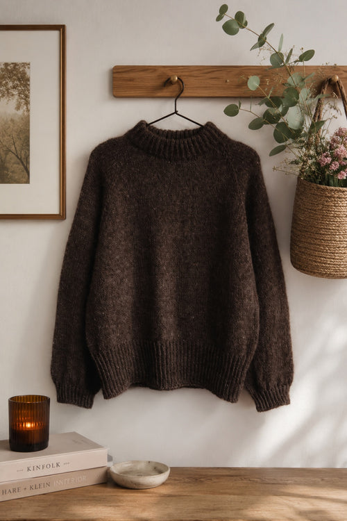easy knit sweater pattern, top down raglan pullover Weekend Sweater