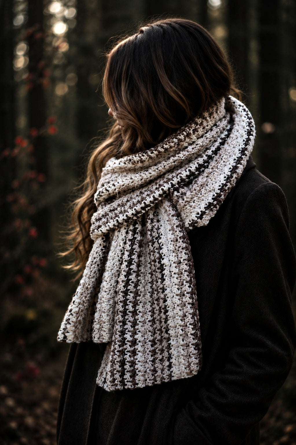 crochet houndstooth scarf crochet pattern easy crochet fall oversize chunky scarf meadow scarf crochet pattern
