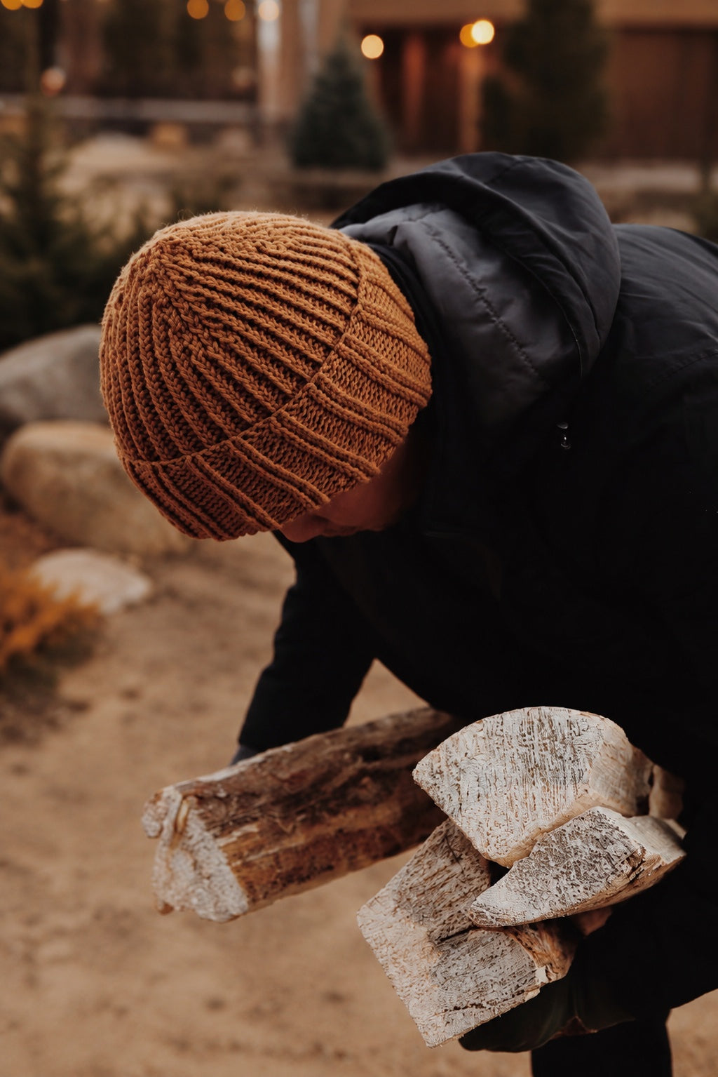 ribbed beanie knitting pattern knit mens hat easy knitting pattern Hickory Beanie