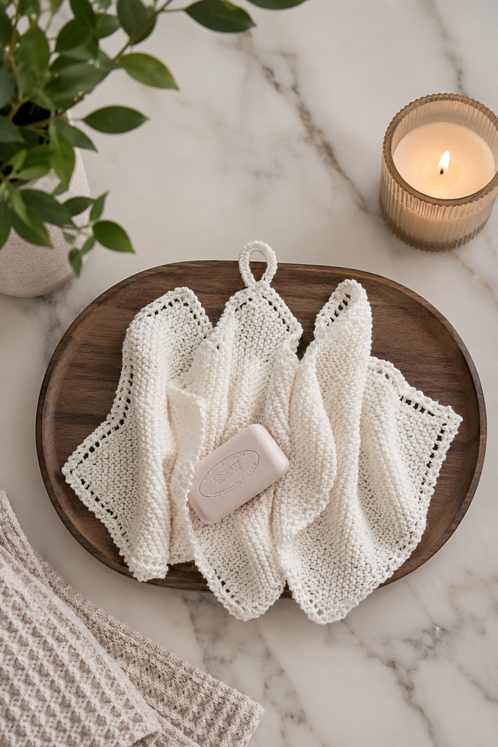 knit wash cloths easy knitting pattern bathroom towel Country Wash Cloths