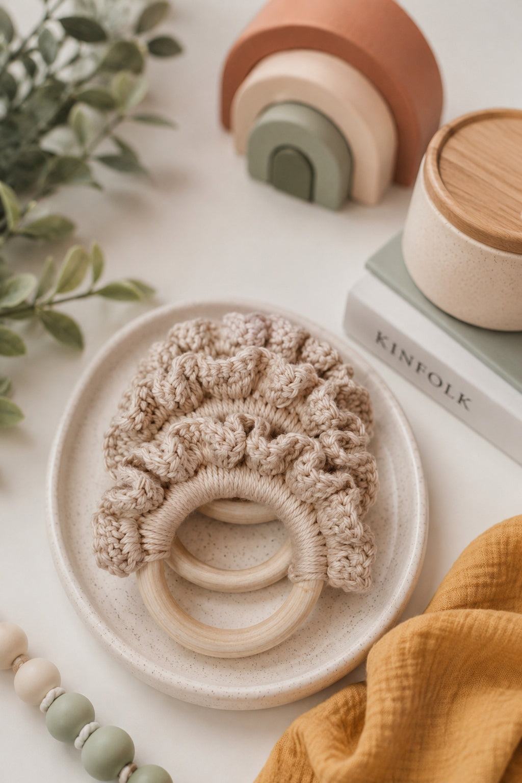 crochet teether baby toy wave teether crochet pattern