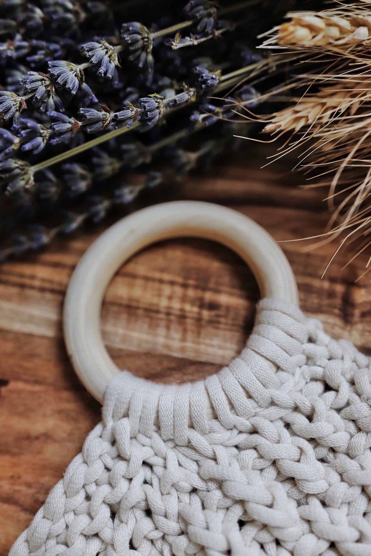 Beginner-friendly trivet knitting pattern detail showing dense textured fabric