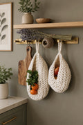 kitchen storage pouch crochet pattern crochet hanging basket hanging storage nursery toys