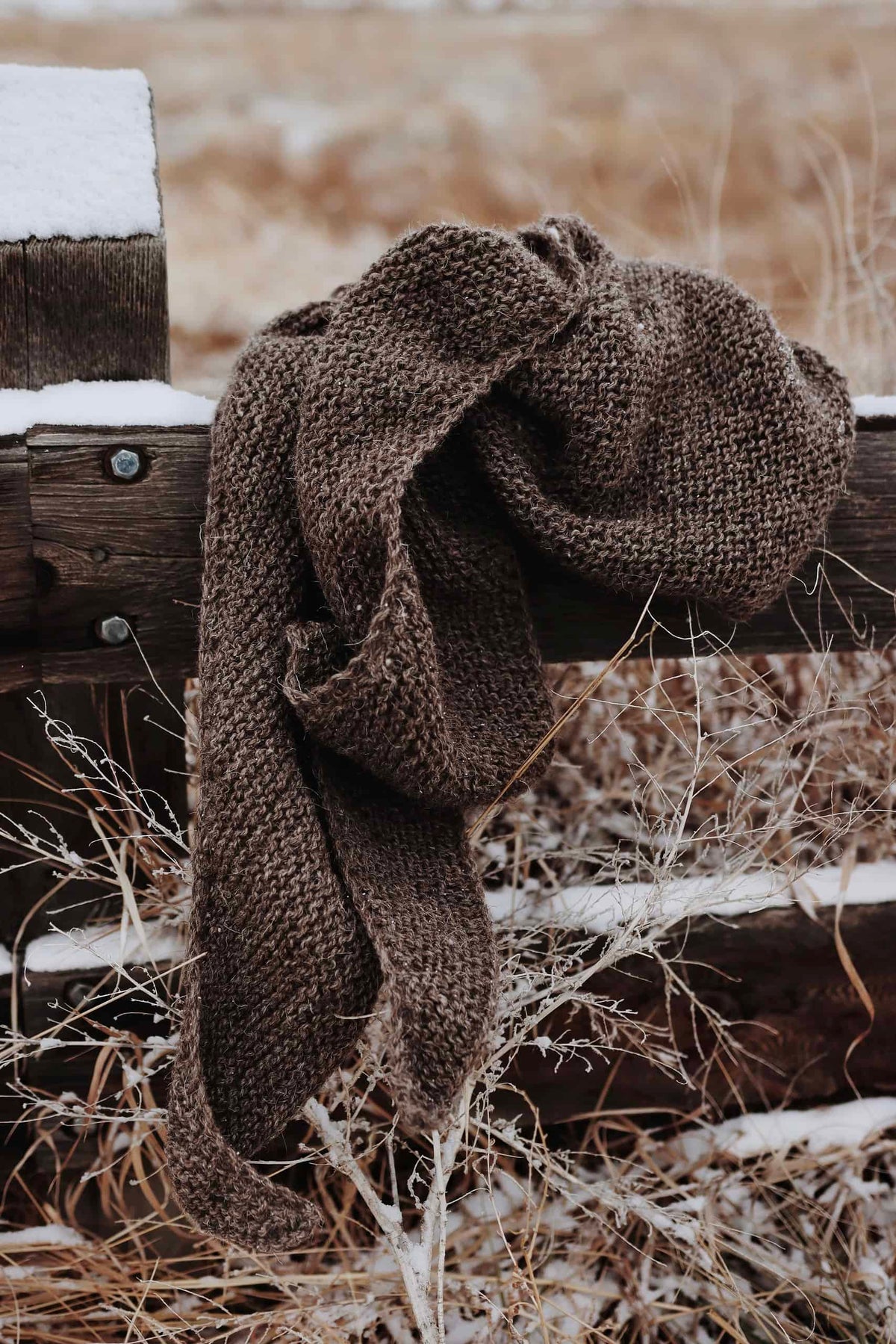 Detail view of Canyon Scarf cloud-like fabric and luxurious drape