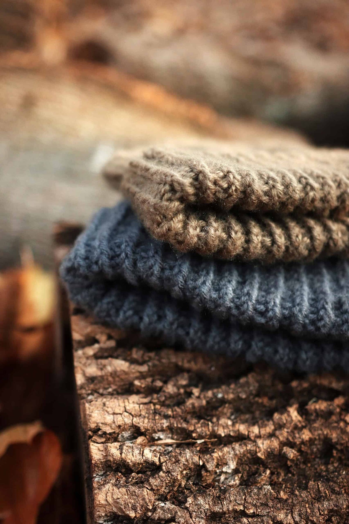 Knit toddler hat pattern detail showing polished rib stitch construction