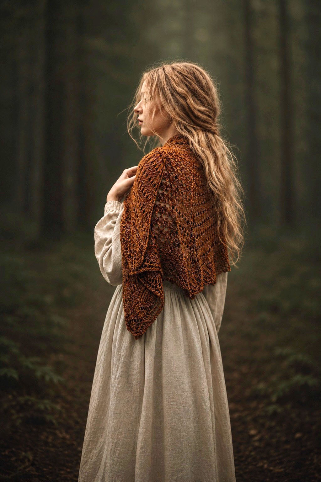 lace shawl scarf knitting pattern easy knit scarf pattern Ruska Scarf