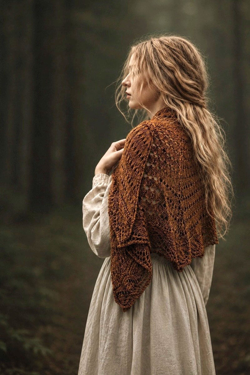 lace shawl scarf knitting pattern easy knit scarf pattern Ruska Scarf