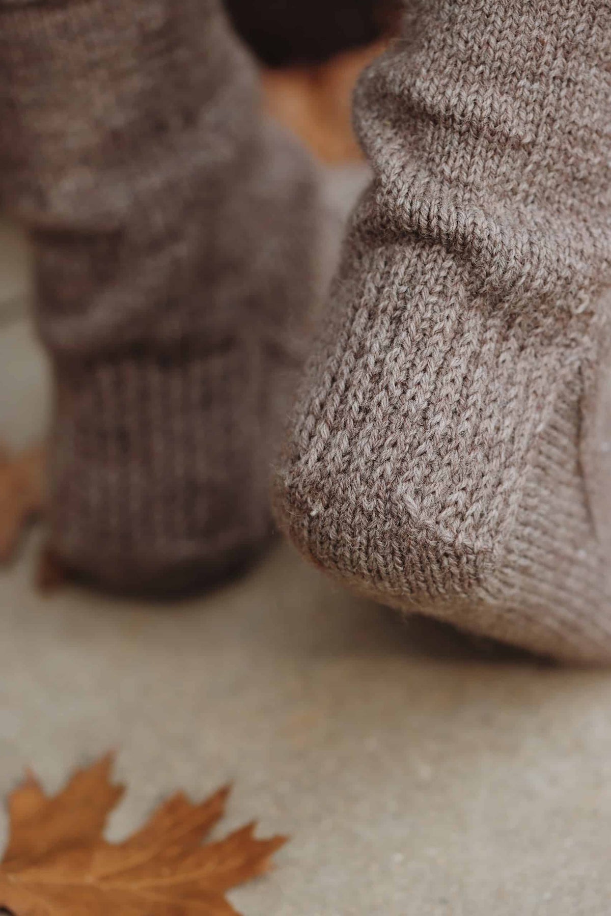 Cozy hand knit everyday socks pattern detail showing comfortable fit