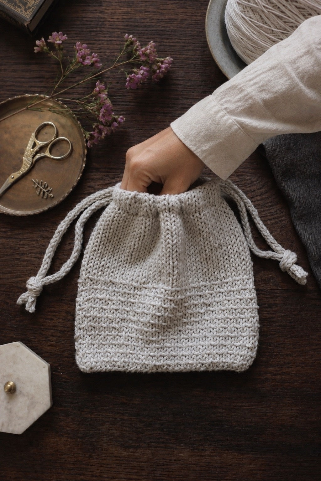 knit drawstring bag easy knitting pattern darling jadore knit purse pattern